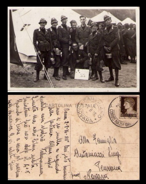 Cartolina Militare Fotografica 55°Battaglione ALPINI 1936