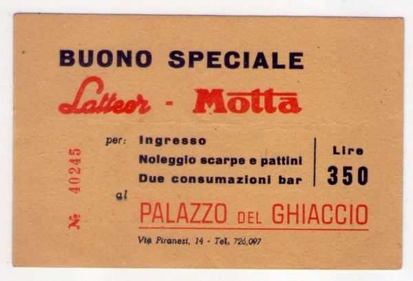 Buono speciale Latteor - MOTTA. Ingresso e noleggio pattini Palazzo …