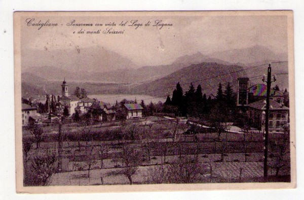 Cartolina/postcard Cadegliano (Varese) - Panorama con vista del Lago di …