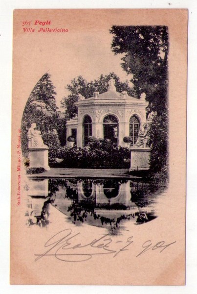 Cartolina/postcard Pegli (Genova) - Villa Pallavicino. 1901