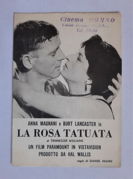 Cartolina Anna Magnani e Burt Lancaster in LA ROSA TATUATA …