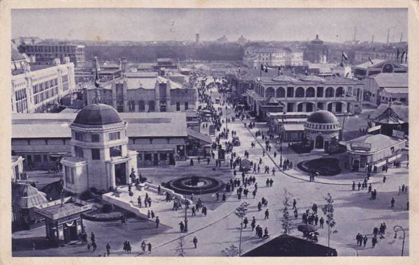 Cartolina Fiera esposizione di Milano - 1928. Un quartiere della …