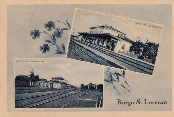 Cartolina Borgo San Lorenzo (Firenze) - Stazione ferroviaria