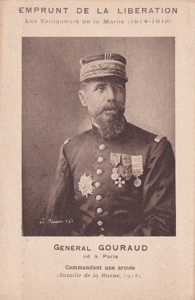 Cartolina Emprunt de la liberation - General Gouraud. Bataille de …