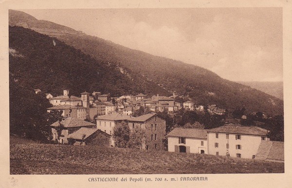 Cartolina Castiglione dei Pepoli (Bologna) - Panorama. 1914