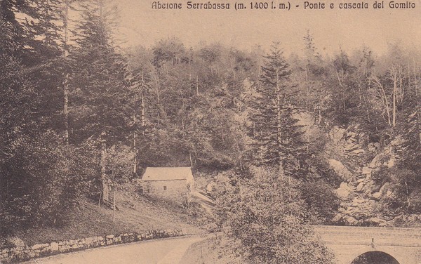 Cartolina ABETONE SERRABASSA (Pistoia) - Ponte e cascata del Gomito. …