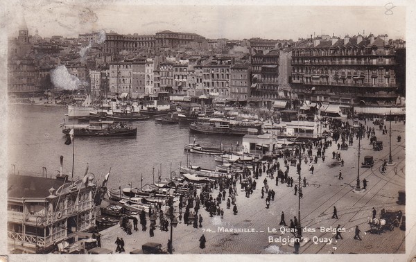 Cartolina Marseille - Le Quai des Belges. Belgian's Quay. 1939