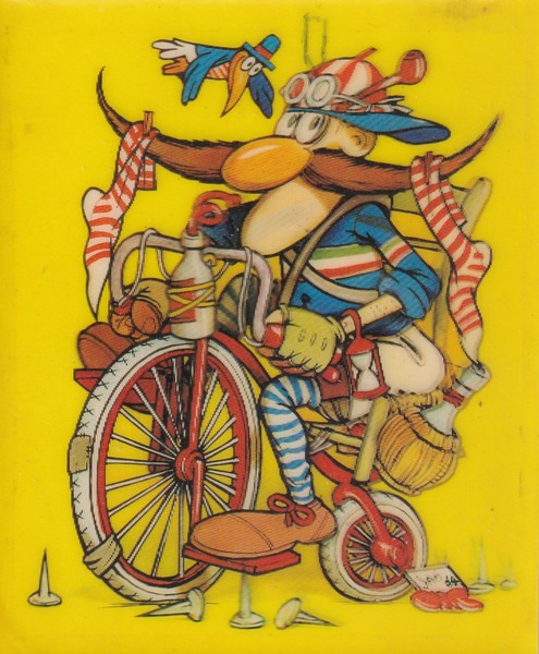 Cartolina stereogramma Mini-Card Pigna JACOVITTI