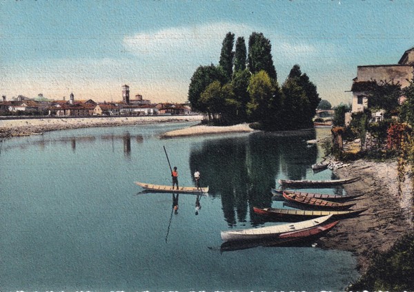 Cartolina LODI - Fiume Adda. 1959