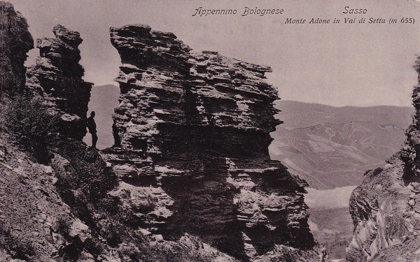 Cartolina Appennino Bolognese - Sasso (Bologna). Monte Adone in Val …