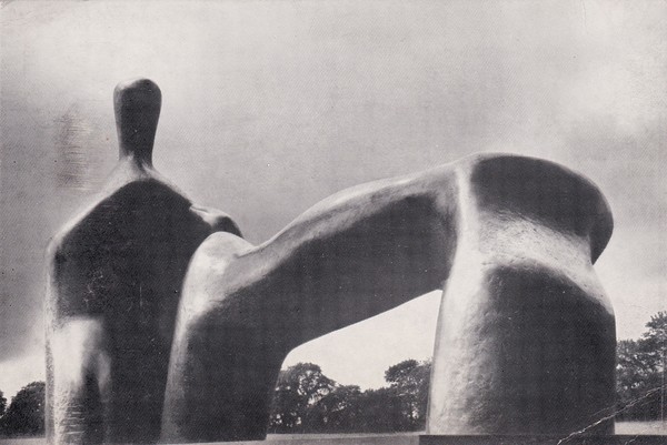 Cartolina/Invito Vernissage HENRY MOORE Sculture-Disegni-Grafica. 2RC Milano 2 aprile 1981