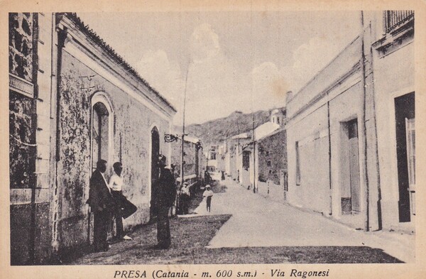 Cartolina Presa (Catania) - Via Ragonesi.