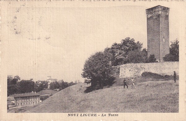 Cartolina Novi Ligure (Novi Ligure) - La Torre. 1917