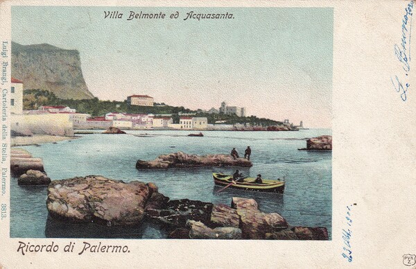 Cartolina Ricordo di Palermo - Villa Belmonte ed Acquasanta. Primi …