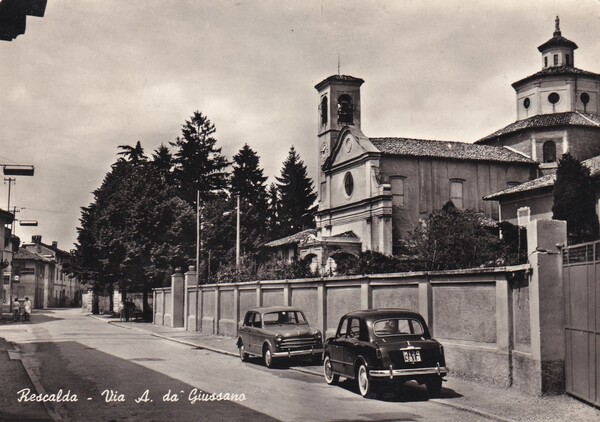 Cartolina Rescalda (Rescaldina) - Via A. da Giussano.