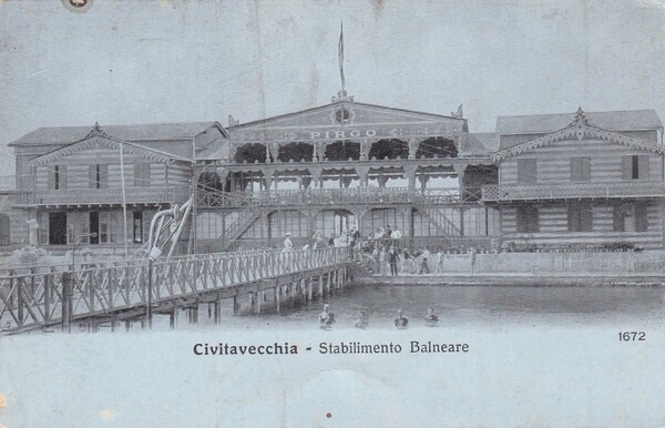 Cartolina Civitavecchia - Stabilimento Balneare.