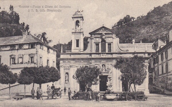 Cartolina Savona - Piazza e Chiesa del Santuario di N.S. …