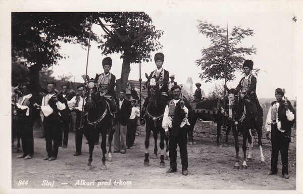 Cartolina Sinj (Signo) - Alkari pred trkom. 1941