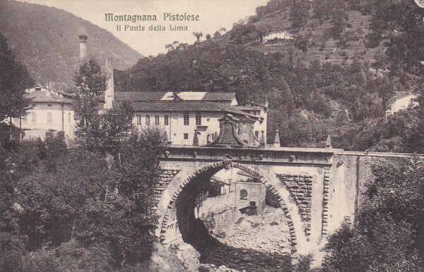 Cartolina Montagnana Pistoiese (Pistoia) - Il Ponte della Lima