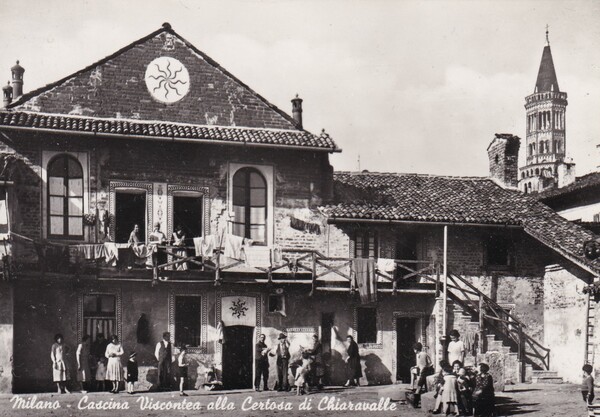 Cartolina MILANO - Cascina Viscontea alla Certosa di Chiaravalle.