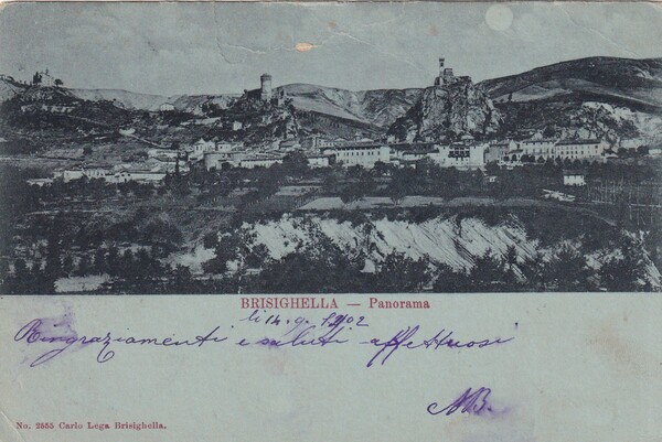 Cartolina BRISIGHELLA (Ravenna) - Panorama. 1902 - Ravenna Cartolina BRISIGHELLA …