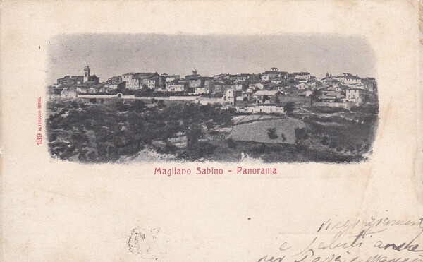 Cartolina Magliano Sabina (Rieti) - Panorama. 1909