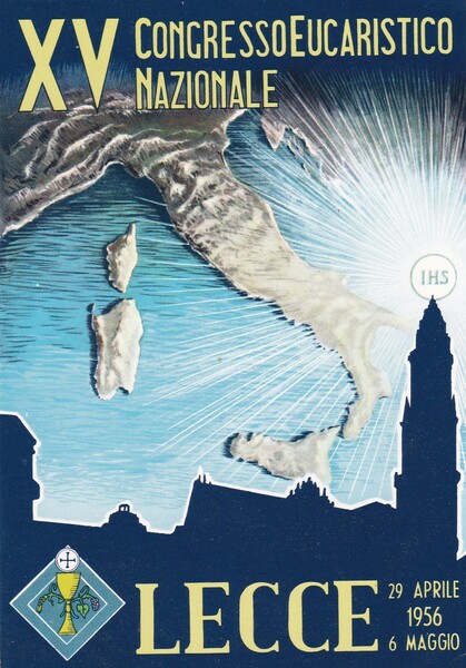 Cartolina XV Congresso Eucaristico Nazionale LECCE 1956