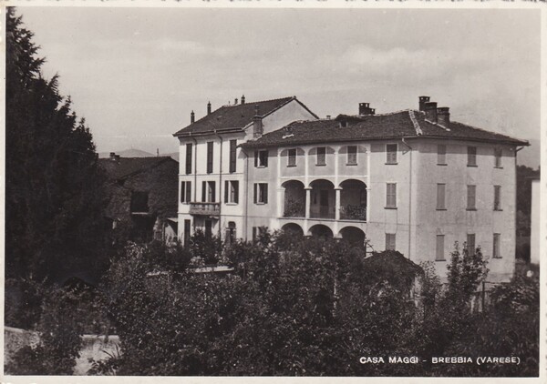 Cartolina Casa Maggi - Brebbia (Varese)