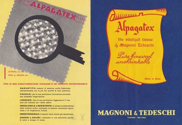 Brochure ALPAGATEX (tessuto estivo in pura lana) - Magnoni & …