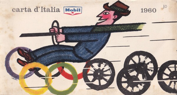 Carta d'Italia 1960 - MOBIL Economy Run 1960