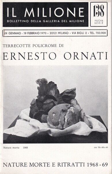 *Ernesto Ornati. Galleria Del Milione Milano. Bollettino gennaio 1970. Nuova …