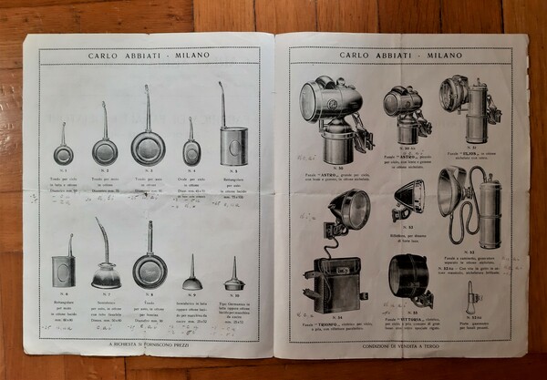 Brochure Carlo Abbiati - Milano. Fabbrica di fanali e oliatori …