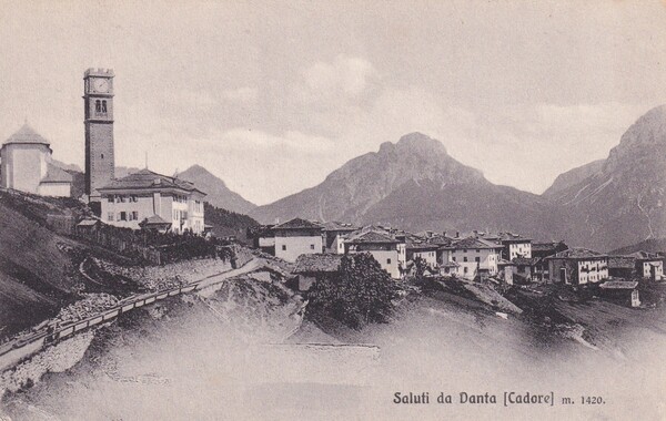 Cartolina Saluti da Danta (Cadore).