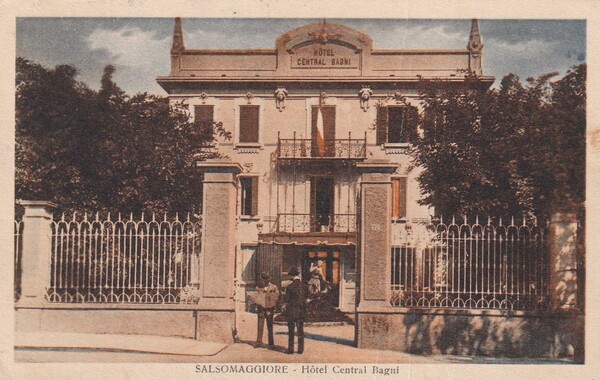 Cartolina Salsomaggiore - Hotel Central Bagni. 1934