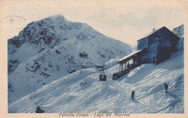 Cartolina Funivia Oropa (Biella) - Lago del Mucrone. 1932