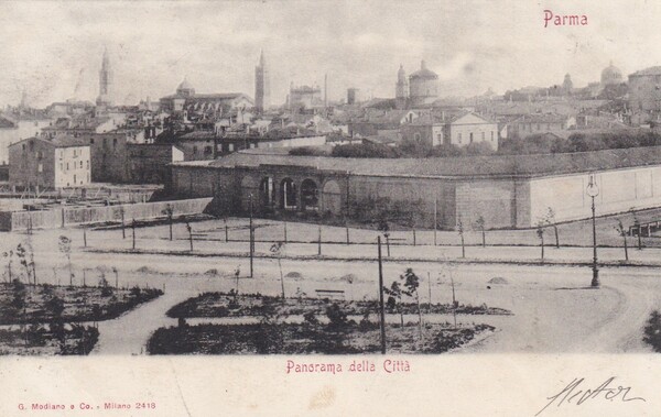 Cartolina PARMA - Panorama della città. 1901