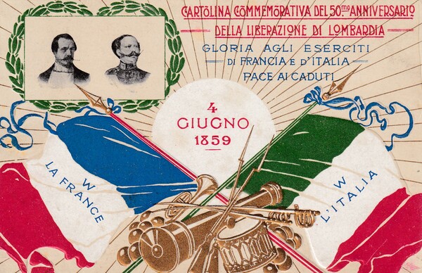 Cartolina commemorativa del 50° Anniversario della Liberazione di Lombardia. 4 …