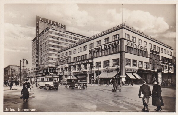 Cartolina Berlin. Europahaus. 1932 ca.