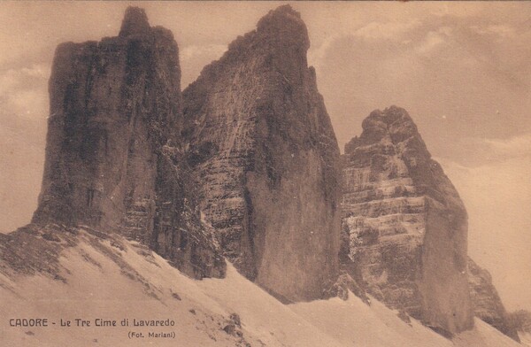 Cartolina Cadore (Belluno) - Le Tre Cime di Lavaredo. Touring …