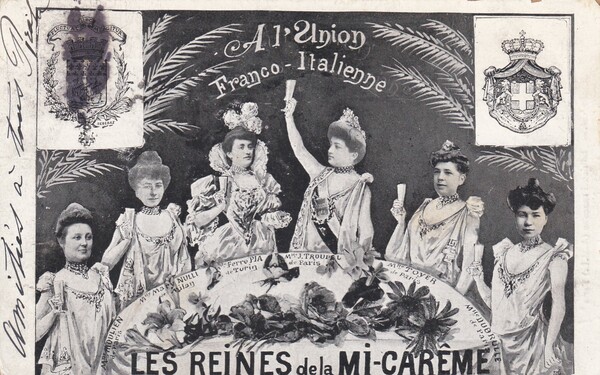 Cartolina Les Reines de la Mi-Carême à Paris - Al'Union …