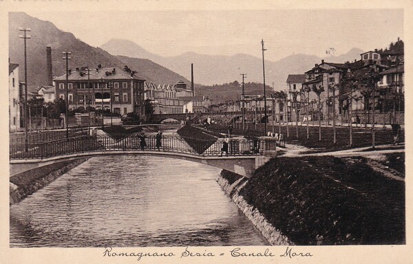 Cartolina Romagnano Sesia (Novara) - Canale Mora.