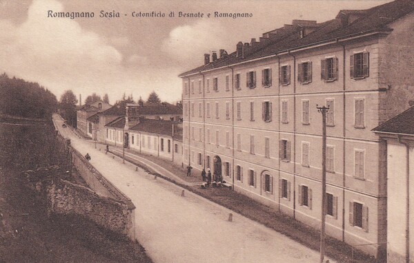 Cartolina Romagnano Sesia (Novara) - Cotonificio di Besnate e Romagnano.