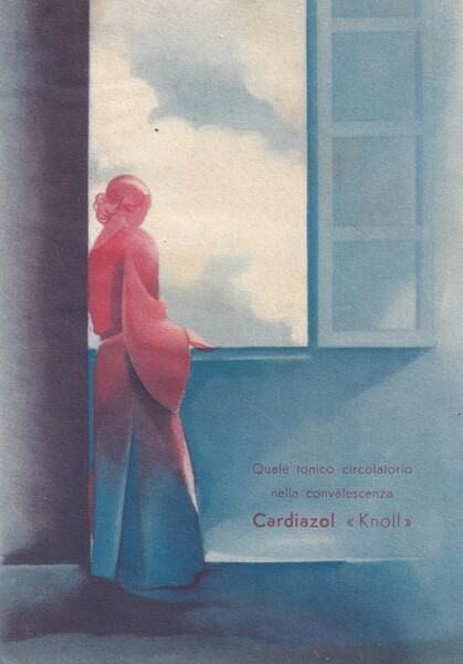 Cartolina pubblicitaria Cardiazol "Knoll" tonico circolatorio - Milano. Propaganda medica …