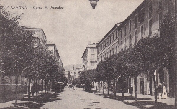 Cartolina SAVONA - Corso P. Amedeo. 1921