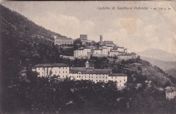 Cartolina Castelli di Sambuca Pistoiese (Pistoia). 1916