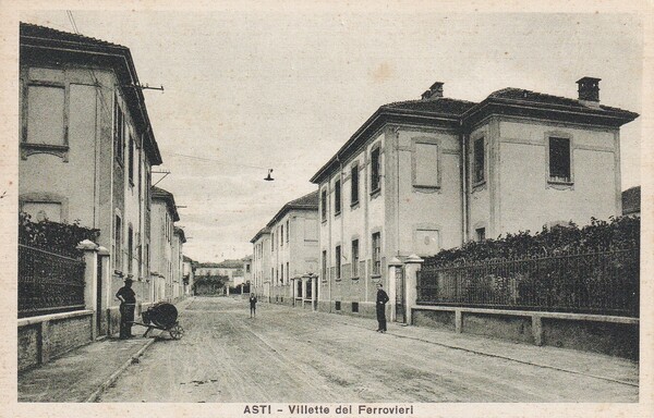 Cartolina Asti - Villette dei Ferrovieri.