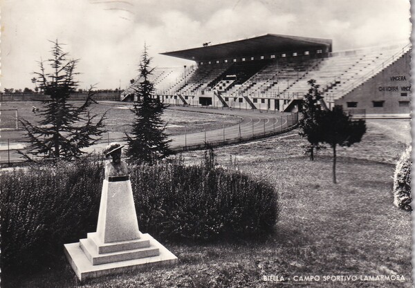 Cartolina Biella - Campo sportivo Lamarmora.