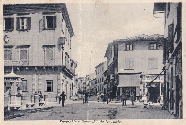 Cartolina Fucecchio (Firenze) - Corso Vittorio Emanuele. 1934