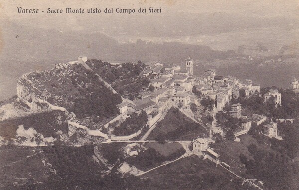 Cartolina VARESE - Sacro Monte visto dal Campo dei Fiori.