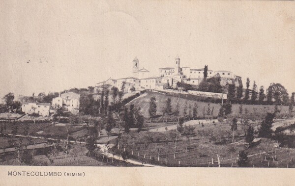 Cartolina Monte Colombo (Montecolombo - Rimini). 1918